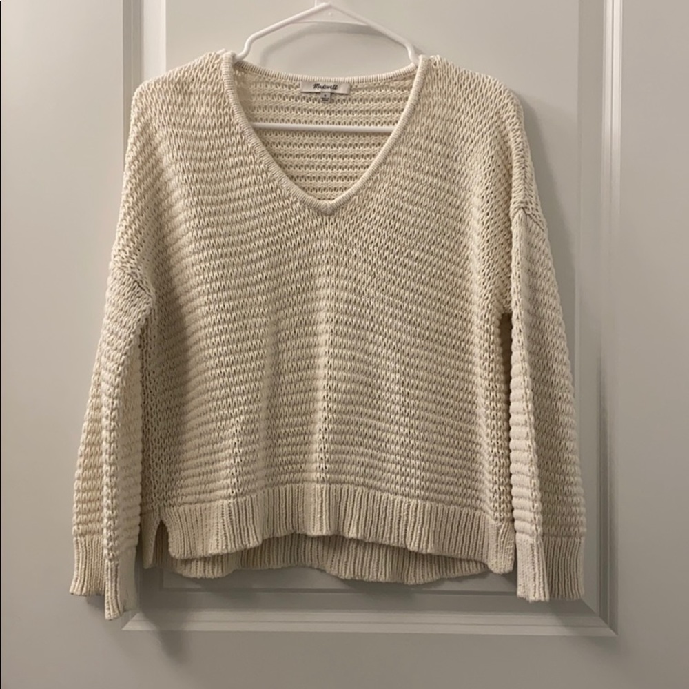 Madewell V-Neck Lightweight Sweater Small